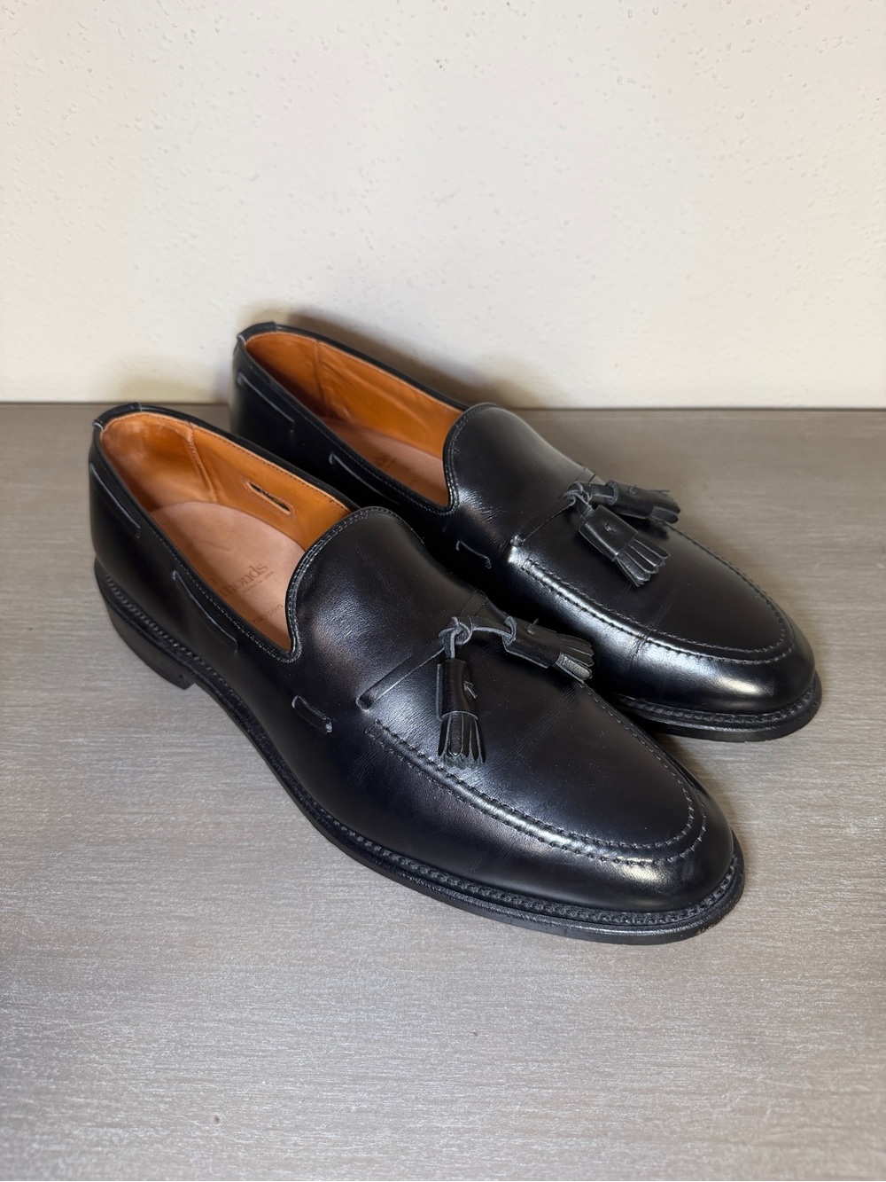 Allen Edmonds Grayson Tassel Loafers Black Dress Shoes Mens Size 10.5 B Leather
